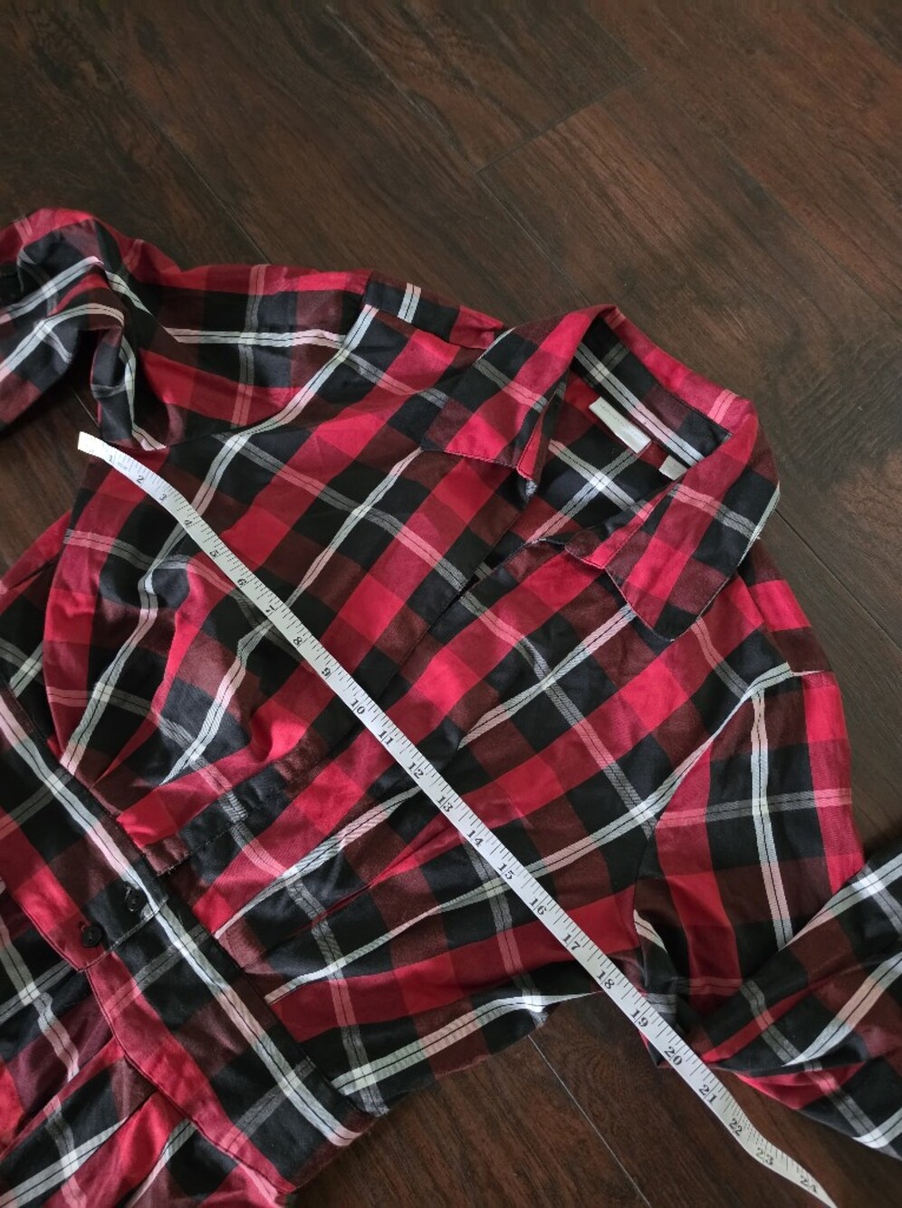 New York & Company Belted Plaid Longline Shirt - Picture 5 of 6